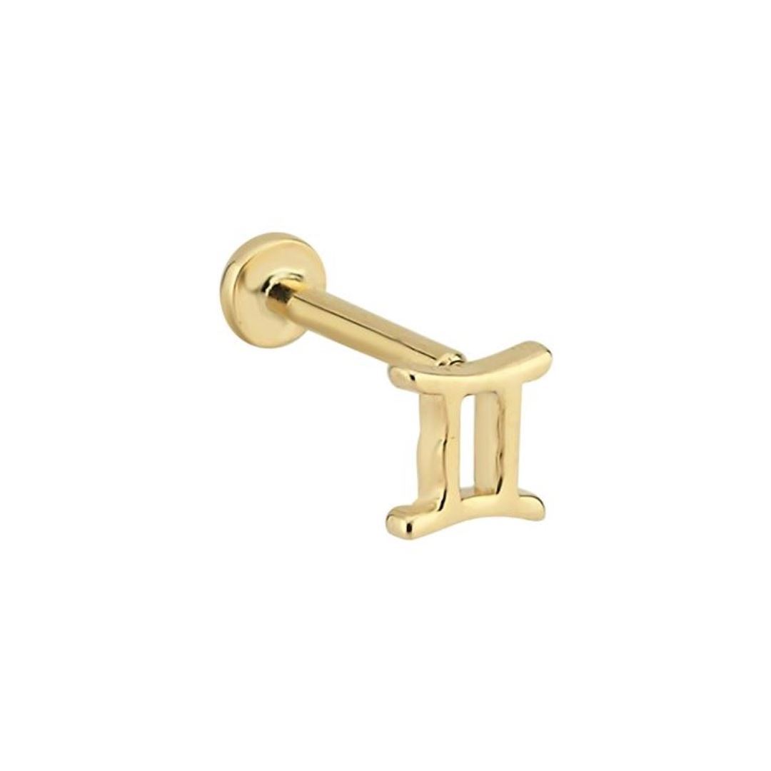 İkizler Burcu Altın Tragus Küpe