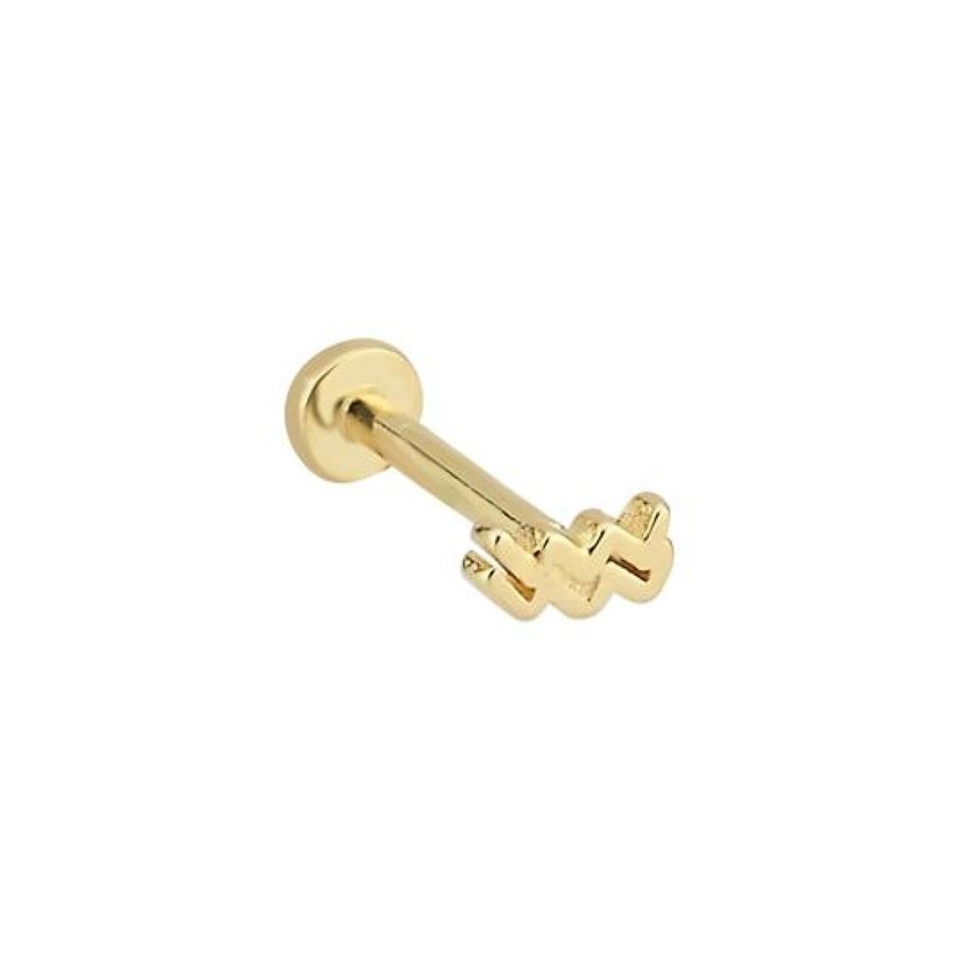 Kova Burcu Altın Tragus Küpe