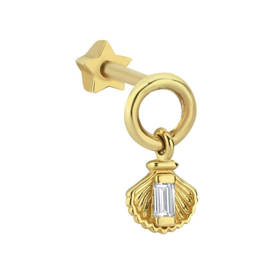 Taşlı İstiridye Sallatınlı Altın Tragus