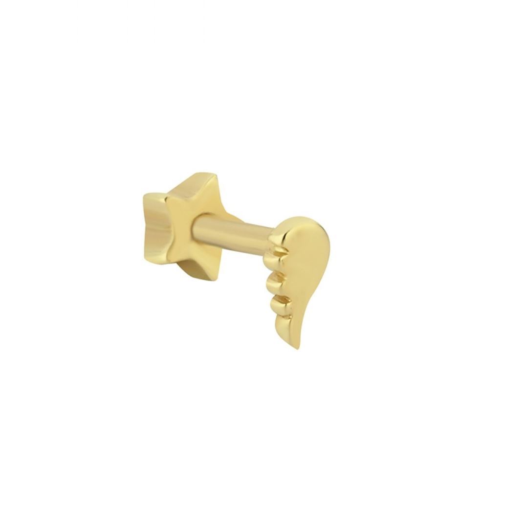 Kanat Figürlü Altın Tragus