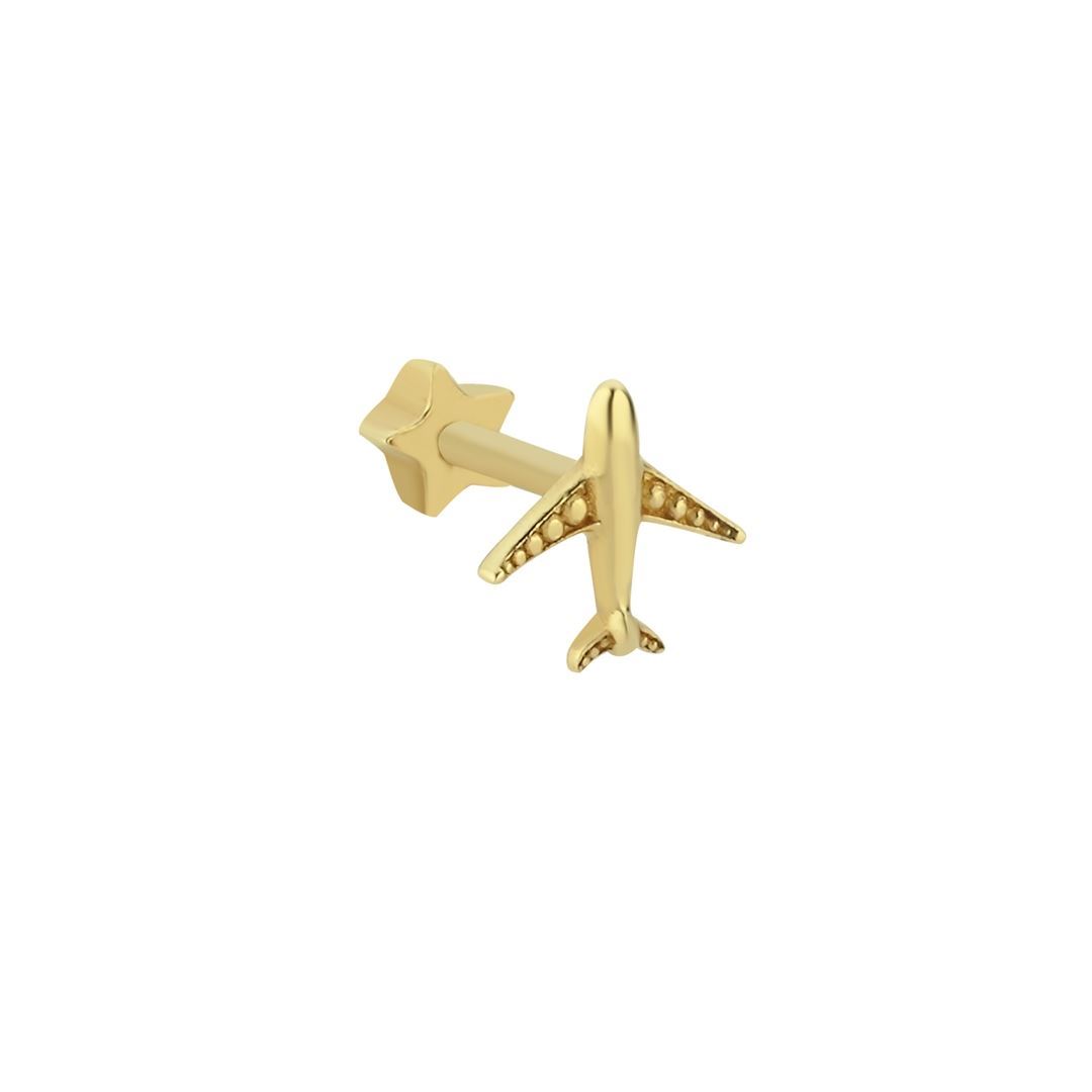 Uçak Figürlü Tragus Küpe